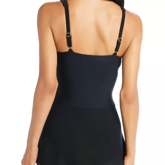 Beyond Control Swim Dress Grommet-Detail Square-Neck NWT Sz 8 - Picture 6 of 16